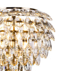 IL32829AB Coniston Wall Lamp 2 Light E14 Antique Brass/Crystal