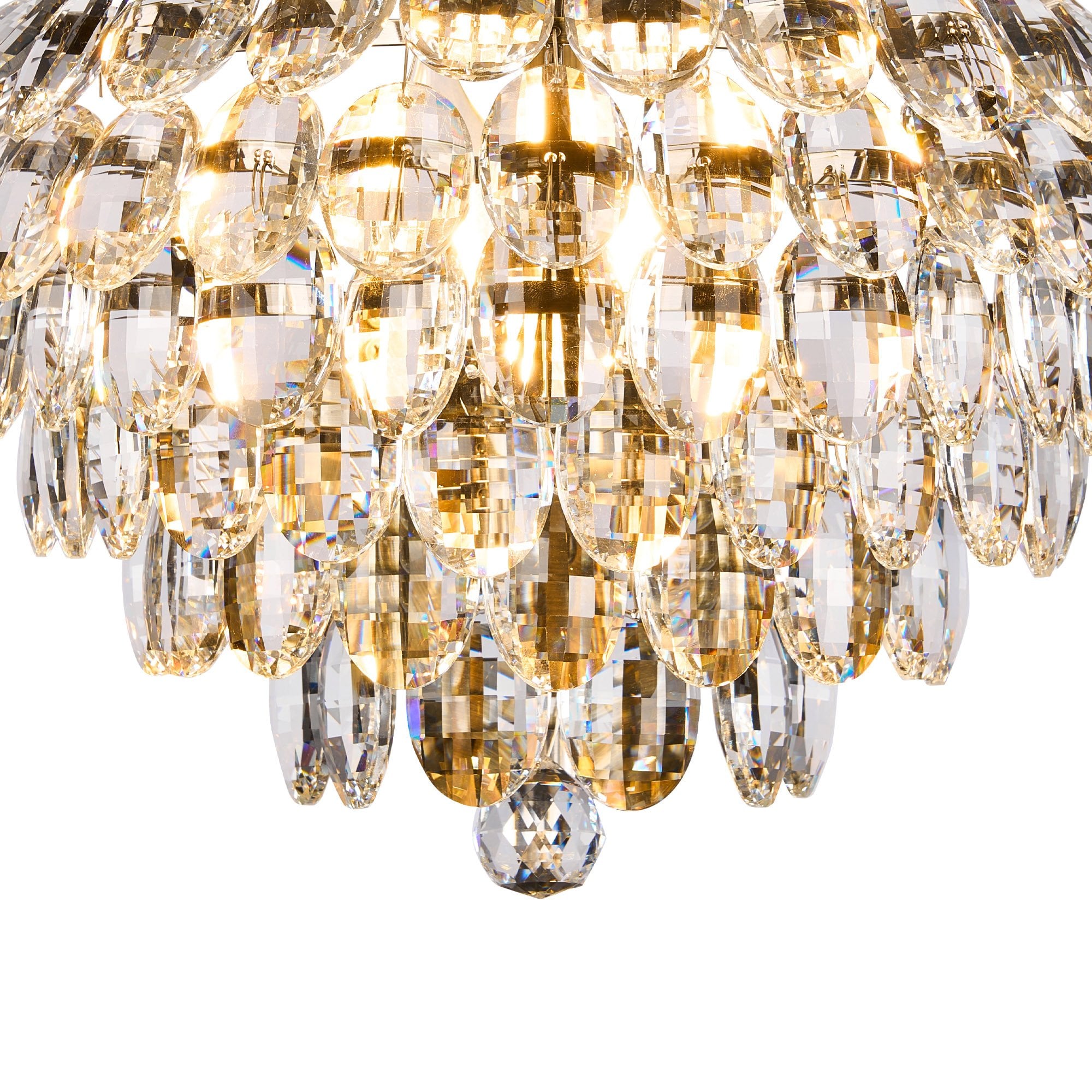 IL32829AB Coniston Wall Lamp 2 Light E14 Antique Brass/Crystal