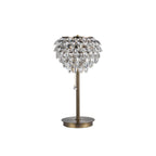 IL32836AB Coniston Table Lamp 2 Light E14 Antique Brass/Crystal