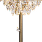 IL32836AB Coniston Table Lamp 2 Light E14 Antique Brass/Crystal