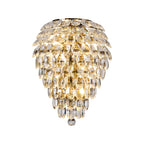 IL32911AB Coniston Tall Wall Lamp 4 Light E14 Antique Brass/Crystal