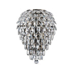 IL32911AB Coniston Tall Wall Lamp 4 Light E14 Antique Brass/Crystal