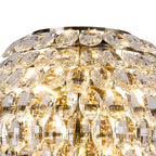 IL32911AB Coniston Tall Wall Lamp 4 Light E14 Antique Brass/Crystal