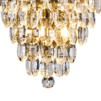 IL32911AB Coniston Tall Wall Lamp 4 Light E14 Antique Brass/Crystal