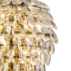 IL32911AB Coniston Tall Wall Lamp 4 Light E14 Antique Brass/Crystal