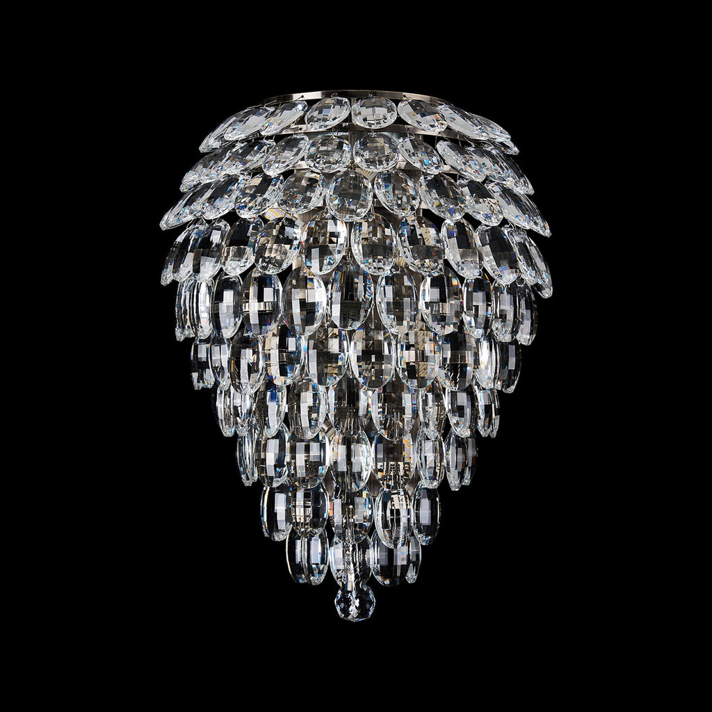 IL32911AB Coniston Tall Wall Lamp 4 Light E14 Antique Brass/Crystal
