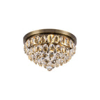 IL32816AB Coniston Flush Ceiling 3 Light E14 Antique Brass/Crystal