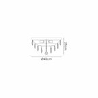 IL32816AB Coniston Flush Ceiling 3 Light E14 Antique Brass/Crystal