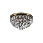 IL32816AB Coniston Flush Ceiling 3 Light E14 Antique Brass/Crystal