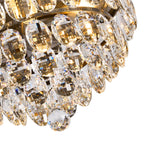 IL32816AB Coniston Flush Ceiling 3 Light E14 Antique Brass/Crystal