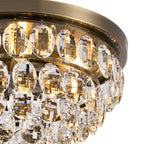 IL32816AB Coniston Flush Ceiling 3 Light E14 Antique Brass/Crystal