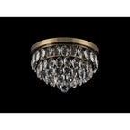 IL32816AB Coniston Flush Ceiling 3 Light E14 Antique Brass/Crystal