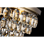 IL32816AB Coniston Flush Ceiling 3 Light E14 Antique Brass/Crystal