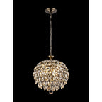 IL32803AB Coniston Pendant 3 Light E14 Antique Brass/Crystal