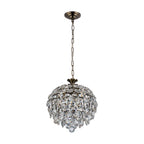 IL32803AB Coniston Pendant 3 Light E14 Antique Brass/Crystal