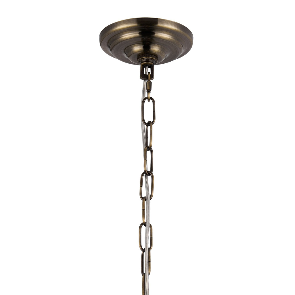 IL32803AB Coniston Pendant 3 Light E14 Antique Brass/Crystal