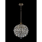 IL32803AB Coniston Pendant 3 Light E14 Antique Brass/Crystal