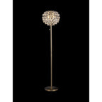 IL32837AB Coniston Floor Lamp 3 Light E14 Antique Brass/Crystal
