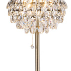 IL32837AB Coniston Floor Lamp 3 Light E14 Antique Brass/Crystal