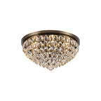 IL32817AB Coniston Flush Ceiling 6 Light E14 Antique Brass/Crystal