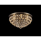 IL32817AB Coniston Flush Ceiling 6 Light E14 Antique Brass/Crystal