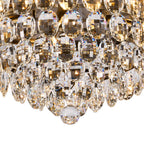 IL32817AB Coniston Flush Ceiling 6 Light E14 Antique Brass/Crystal