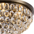 IL32817AB Coniston Flush Ceiling 6 Light E14 Antique Brass/Crystal