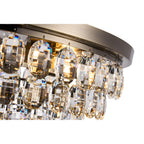 IL32817AB Coniston Flush Ceiling 6 Light E14 Antique Brass/Crystal