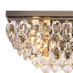 IL32826AB Coniston Linear Flush Ceiling 5 Light E14 Antique Brass/Crystal