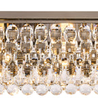IL32826AB Coniston Linear Flush Ceiling 5 Light E14 Antique Brass/Crystal