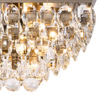 IL32826AB Coniston Linear Flush Ceiling 5 Light E14 Antique Brass/Crystal