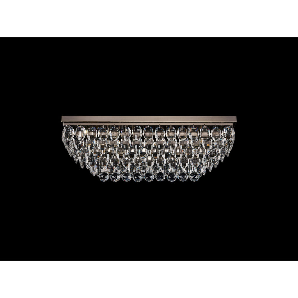 IL32826AB Coniston Linear Flush Ceiling 5 Light E14 Antique Brass/Crystal