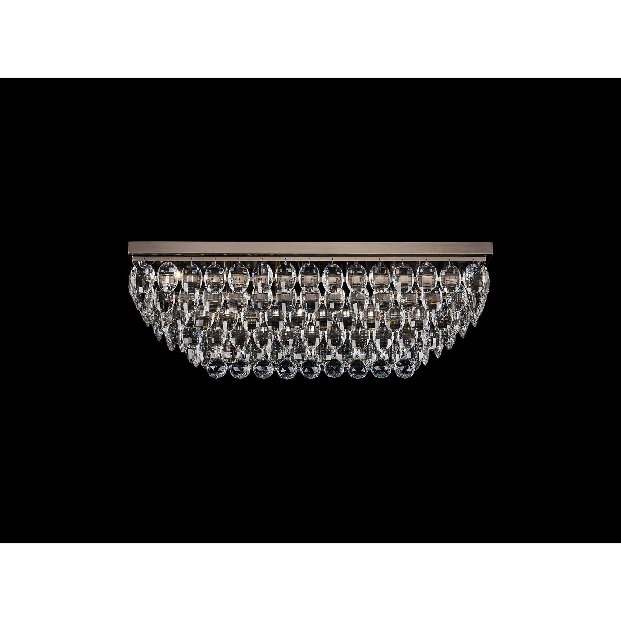 IL32826AB Coniston Linear Flush Ceiling 5 Light E14 Antique Brass/Crystal