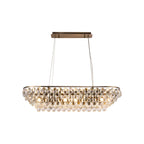 IL32821AB Coniston Linear Pendant 8 Light E14 Antique Brass/Crystal