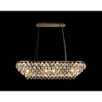 IL32821AB Coniston Linear Pendant 8 Light E14 Antique Brass/Crystal