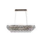 IL32821AB Coniston Linear Pendant 8 Light E14 Antique Brass/Crystal