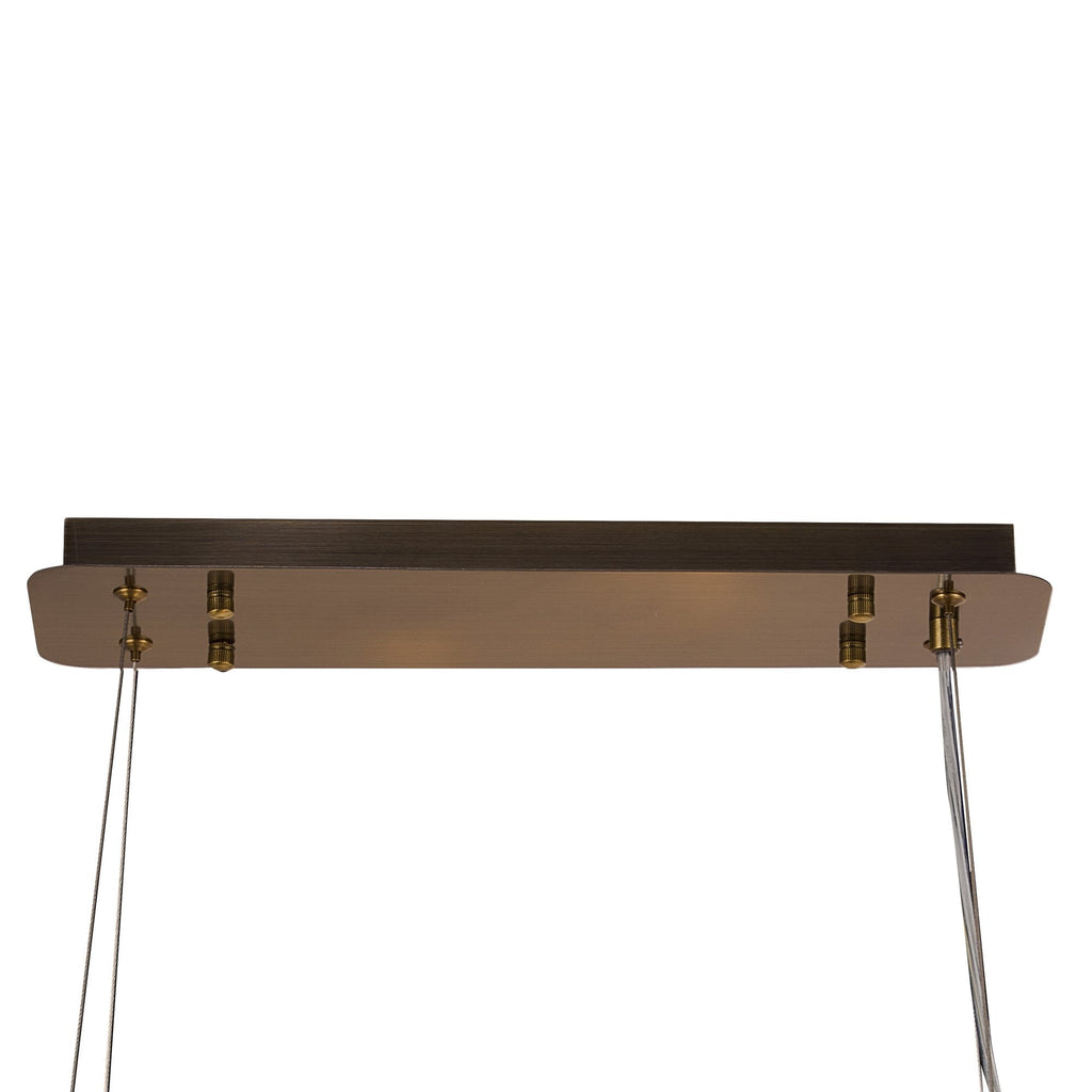 IL32821AB Coniston Linear Pendant 8 Light E14 Antique Brass/Crystal