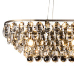 IL32821AB Coniston Linear Pendant 8 Light E14 Antique Brass/Crystal