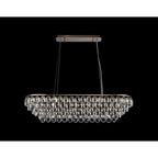 IL32821AB Coniston Linear Pendant 8 Light E14 Antique Brass/Crystal