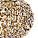 IL32805AB Coniston Pendant 9 Light E14 Antique Brass/Crystal