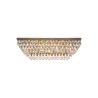 IL32827AB Coniston Linear Flush Ceiling 11 Light E14 Antique Brass/Crystal