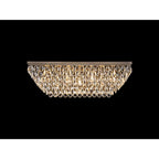 IL32827AB Coniston Linear Flush Ceiling 11 Light E14 Antique Brass/Crystal