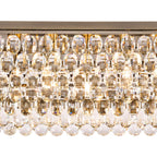 IL32827AB Coniston Linear Flush Ceiling 11 Light E14 Antique Brass/Crystal