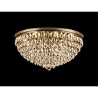 IL32818AB Coniston Flush Ceiling 12 Light E14 Antique Brass/Crystal