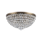 IL32818AB Coniston Flush Ceiling 12 Light E14 Antique Brass/Crystal