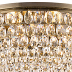 IL32818AB Coniston Flush Ceiling 12 Light E14 Antique Brass/Crystal