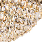 IL32818AB Coniston Flush Ceiling 12 Light E14 Antique Brass/Crystal