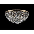 IL32818AB Coniston Flush Ceiling 12 Light E14 Antique Brass/Crystal