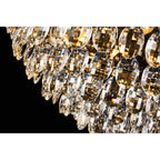 IL32818AB Coniston Flush Ceiling 12 Light E14 Antique Brass/Crystal