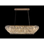IL32823AB Coniston Linear Pendant 14 Light E14 Antique Brass/Crystal